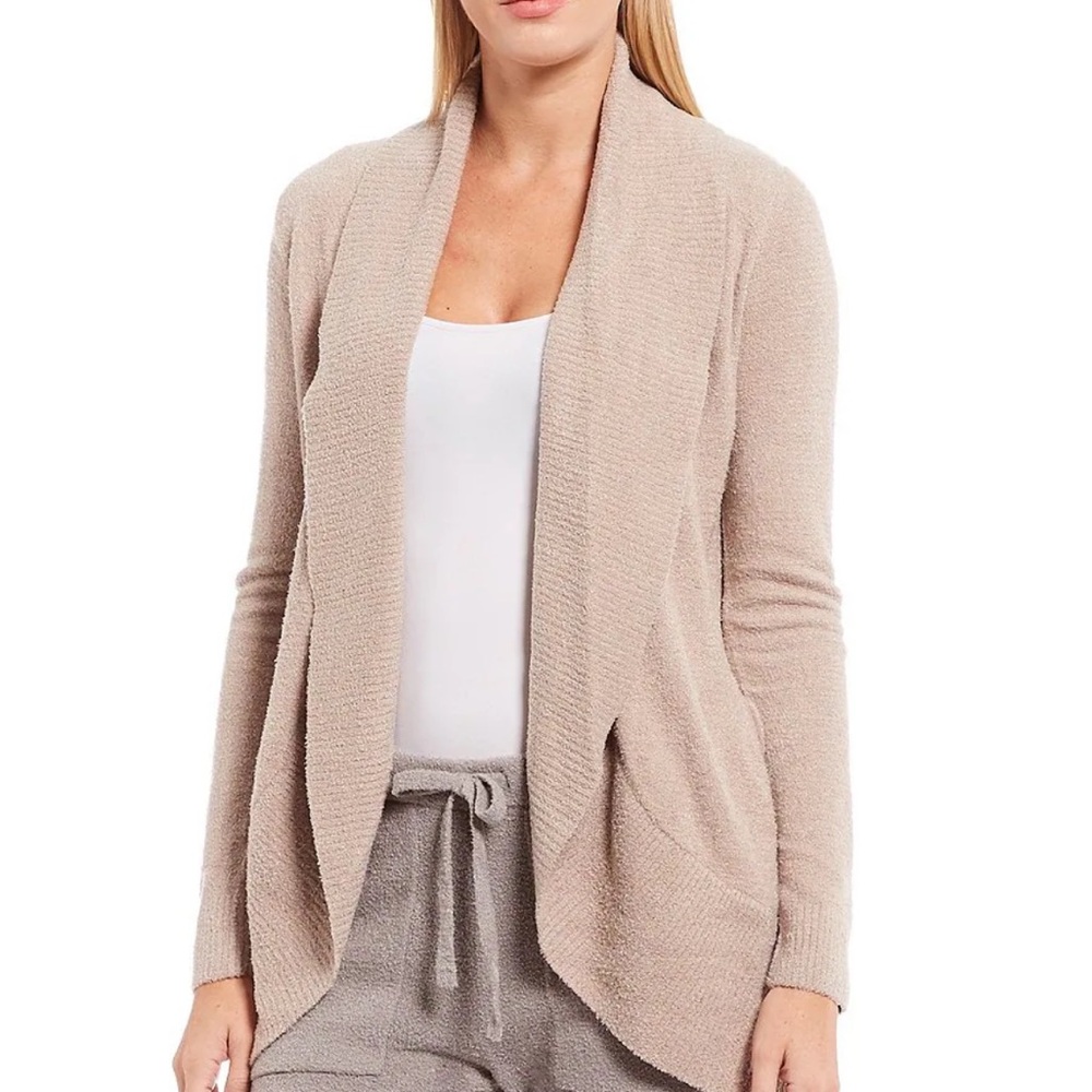 Barefoot‎ Dreams Cozy Chic Lite Smoky Pink circle Cardigan medium